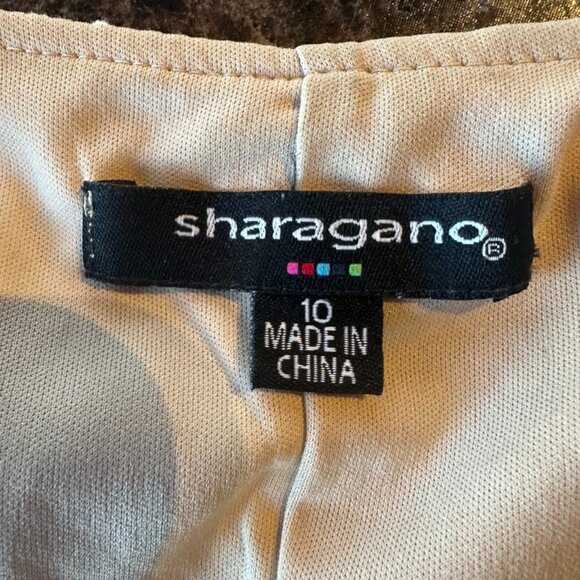 Cream A Frame Dress with Sheath, size 10 - Picture 3 of 3